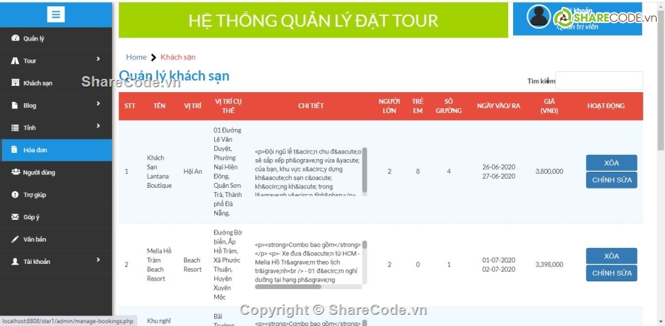 quản lý khách sạn,Đặt khách sạn,website du lịch,web khách sạn,webste du lịch,tour du lịch